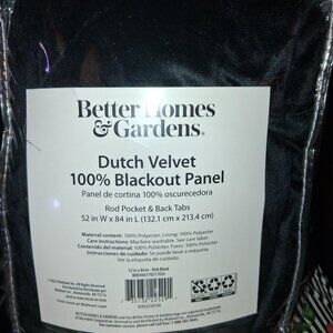 Better Homes Gardens DUTCH VELVET 100% blackout panel 52" X 84" GORGEOUS! NEW